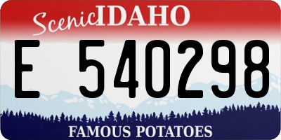 ID license plate E540298