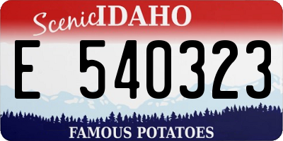 ID license plate E540323