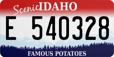 ID license plate E540328