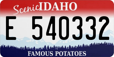 ID license plate E540332