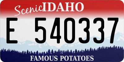 ID license plate E540337
