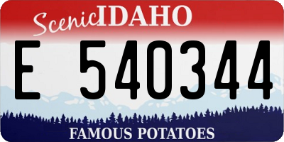 ID license plate E540344