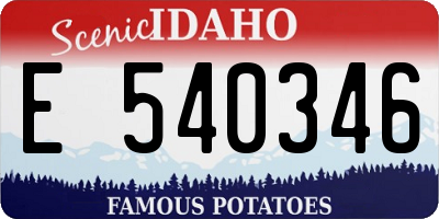 ID license plate E540346