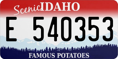 ID license plate E540353