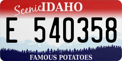 ID license plate E540358