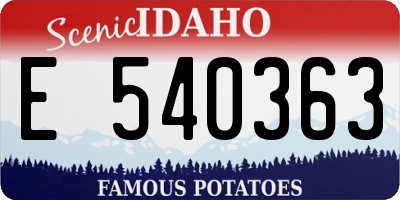 ID license plate E540363