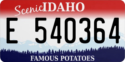 ID license plate E540364