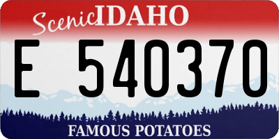 ID license plate E540370