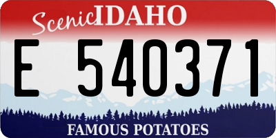 ID license plate E540371