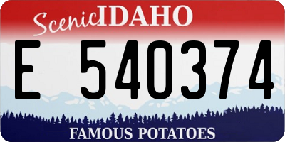 ID license plate E540374