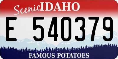 ID license plate E540379