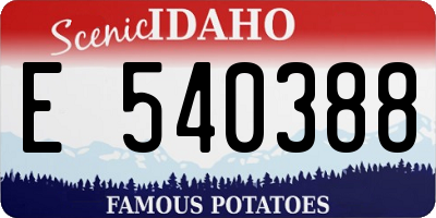 ID license plate E540388