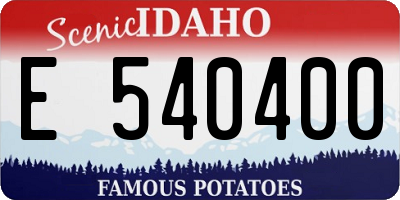 ID license plate E540400