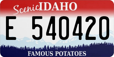 ID license plate E540420