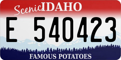 ID license plate E540423