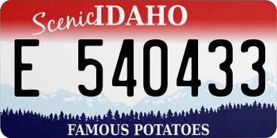 ID license plate E540433