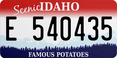 ID license plate E540435