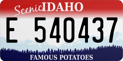 ID license plate E540437