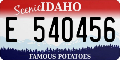 ID license plate E540456