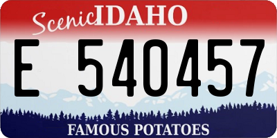 ID license plate E540457