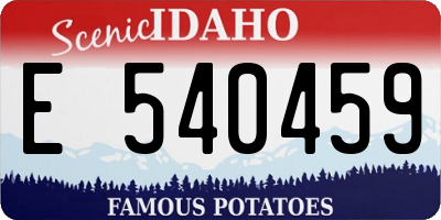 ID license plate E540459