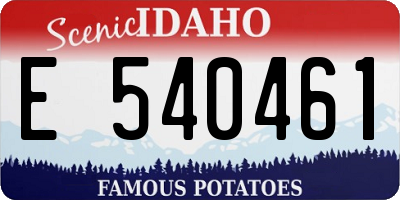 ID license plate E540461
