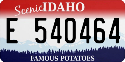 ID license plate E540464