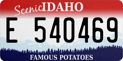 ID license plate E540469