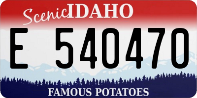 ID license plate E540470