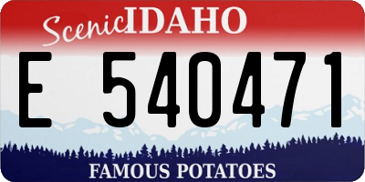 ID license plate E540471