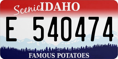 ID license plate E540474