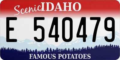 ID license plate E540479