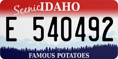 ID license plate E540492