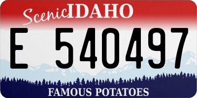 ID license plate E540497