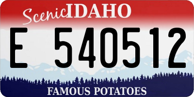 ID license plate E540512