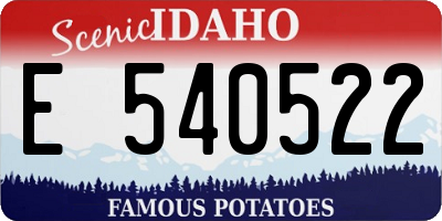 ID license plate E540522