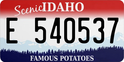 ID license plate E540537