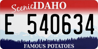 ID license plate E540634