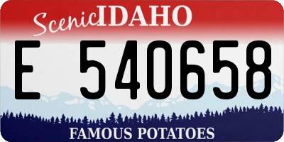 ID license plate E540658