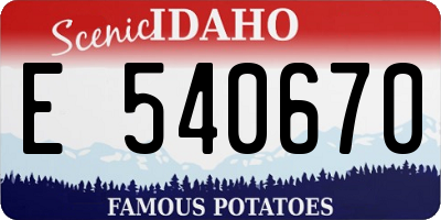 ID license plate E540670