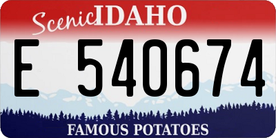 ID license plate E540674
