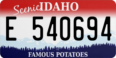 ID license plate E540694