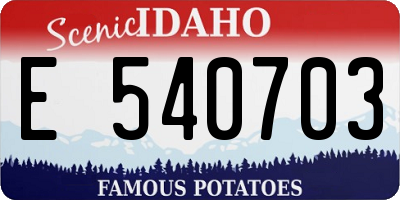 ID license plate E540703