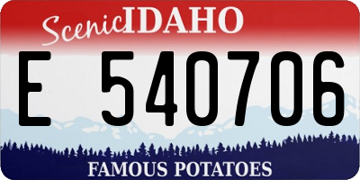 ID license plate E540706