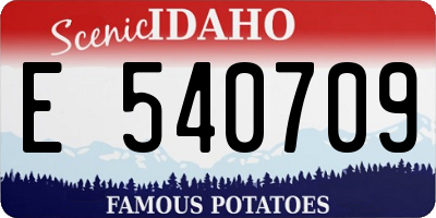 ID license plate E540709