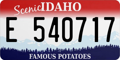 ID license plate E540717