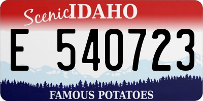 ID license plate E540723