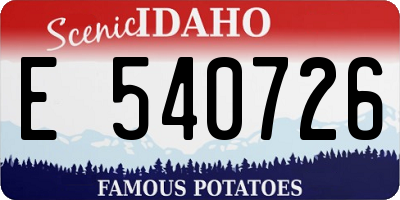 ID license plate E540726