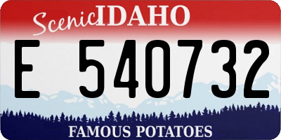 ID license plate E540732