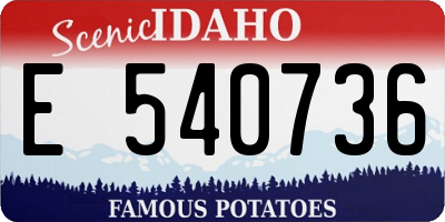 ID license plate E540736